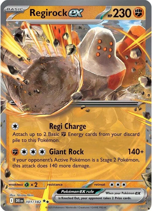 Regirock EX 101/182 - Monster Mart - Pokémon Cards Australia