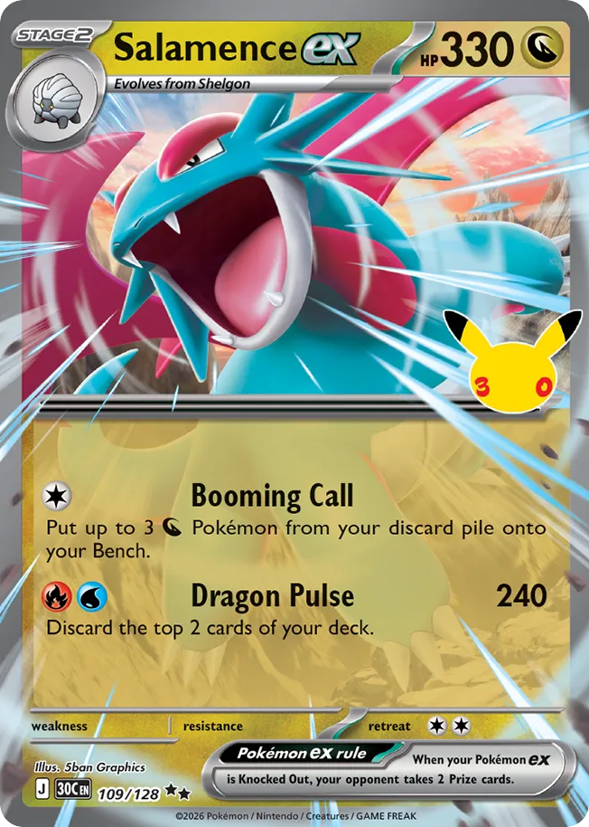 Salamence EX 109/128 - Monster Mart - Pokémon Cards Australia