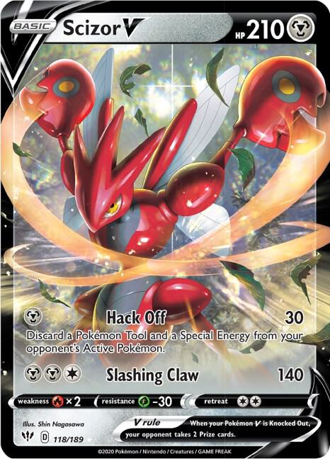Scizor V 118/189 - Monster Mart - Pokémon Cards Australia