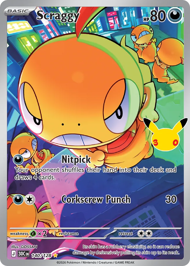 Scraggy 140/128 - Monster Mart - Pokémon Cards Australia
