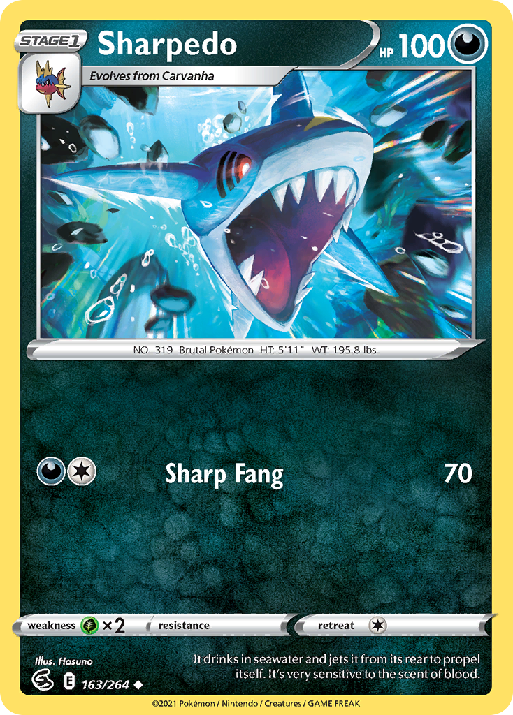Sharpedo Reverse Holo 163/264 - Monster Mart - Pokémon Cards Australia