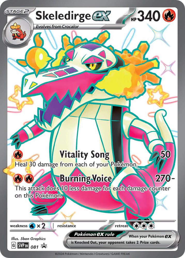 Skeledirge EX 081 - Monster Mart - Pokémon Cards Australia