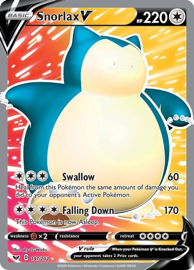 Snorlax V 197/202 - Monster Mart - Pokémon Cards Australia