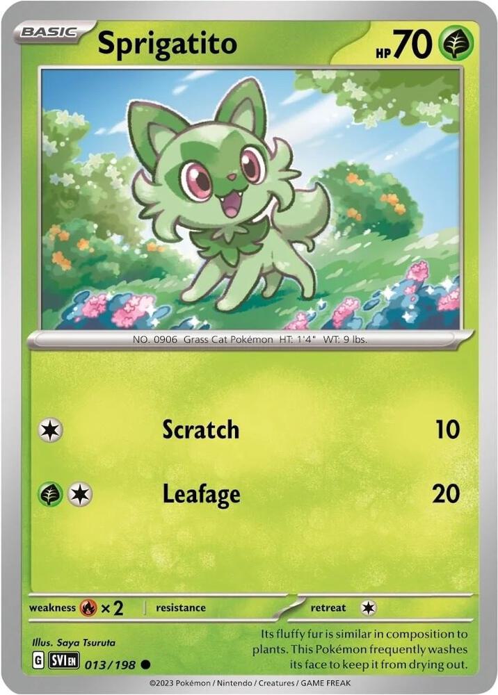 Sprigatito 013/198 - Monster Mart - Pokémon Cards Australia