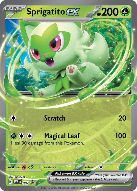 Sprigatito EX 087 - Monster Mart - Pokémon Cards Australia