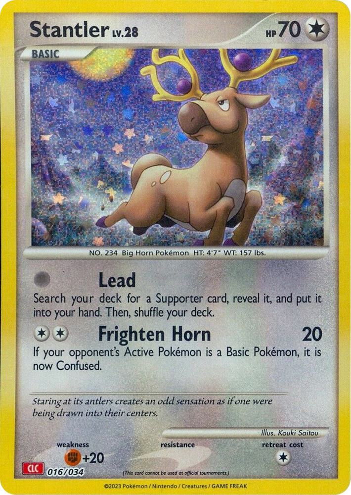 Stantler 016/034 (CLC) - Monster Mart - Pokémon Cards Australia