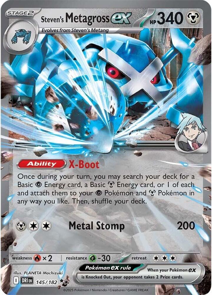 Steven's Metagross EX 145/182 - Monster Mart - Pokémon Cards Australia