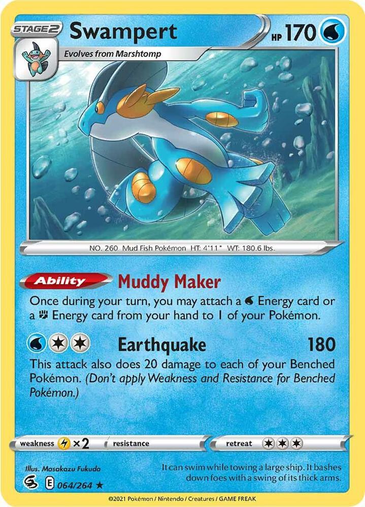 Swampert Holo 064/264 - Monster Mart - Pokémon Cards Australia