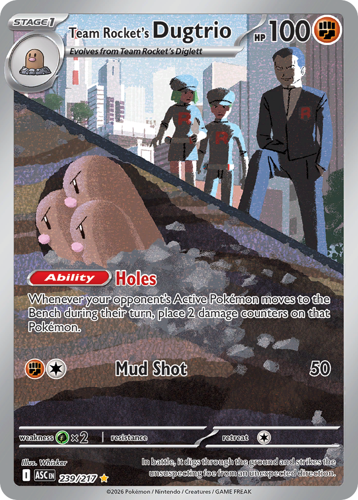 Team Rocket's Dugtrio 239/217 - Monster Mart - Pokémon Cards Australia