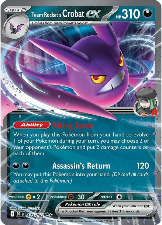 Team Rocket's Crobat EX 122/182 - Monster Mart - Pokémon Cards Australia