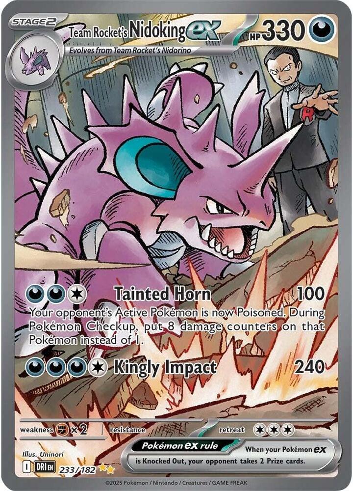 Team Rocket's Nidoking EX 233/182 - Monster Mart - Pokémon Cards Australia