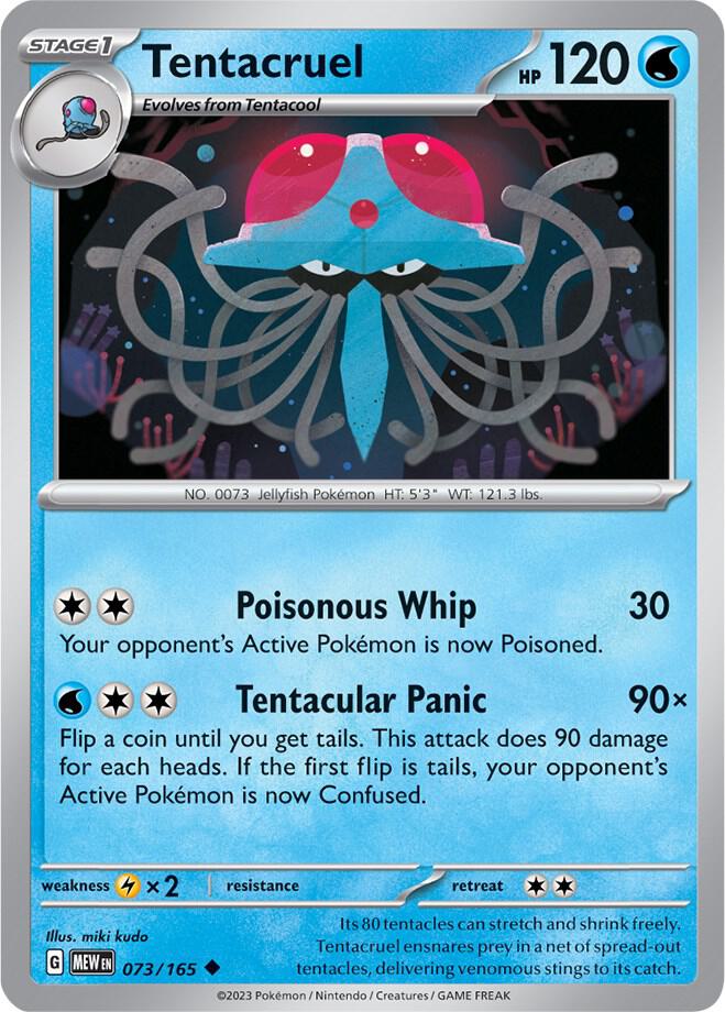 Tentacruel Reverse Holo 073/165 - Monster Mart - Pokémon Cards Australia