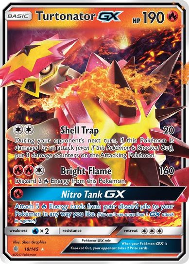 Turtonator GX 18/145 - Monster Mart - Pokémon Cards Australia