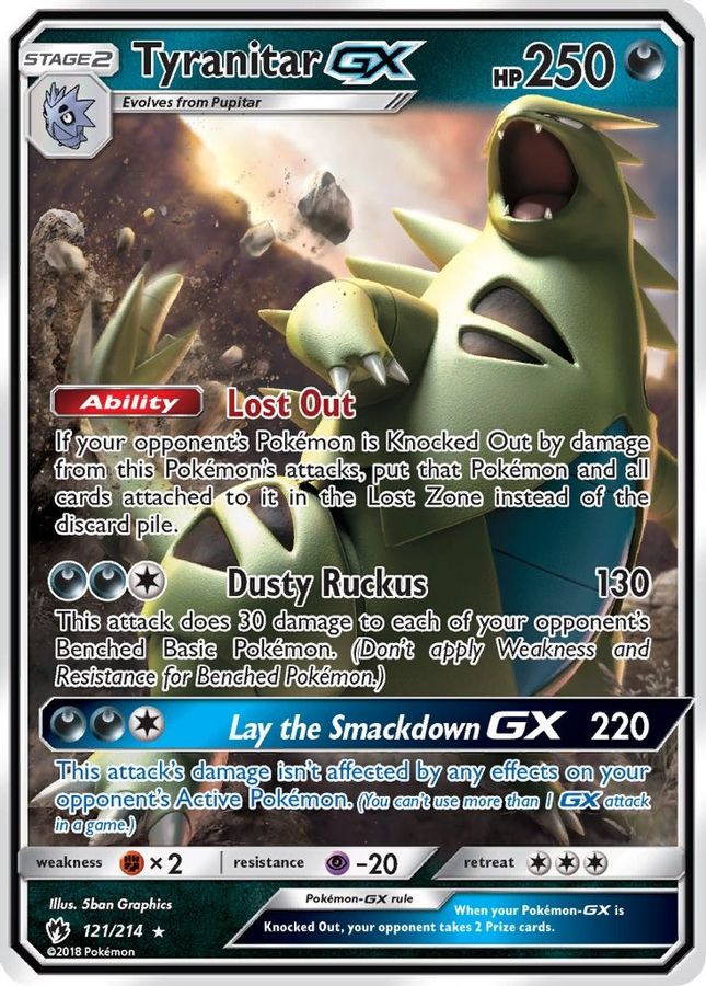 Tyranitar GX 121/214 - Monster Mart - Pokémon Cards Australia