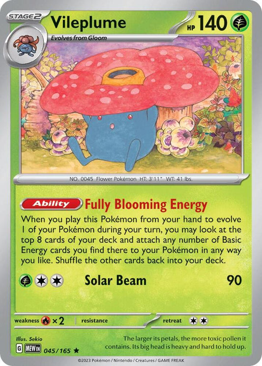 Vileplume Holo 045/165 - Monster Mart - Pokémon Cards Australia