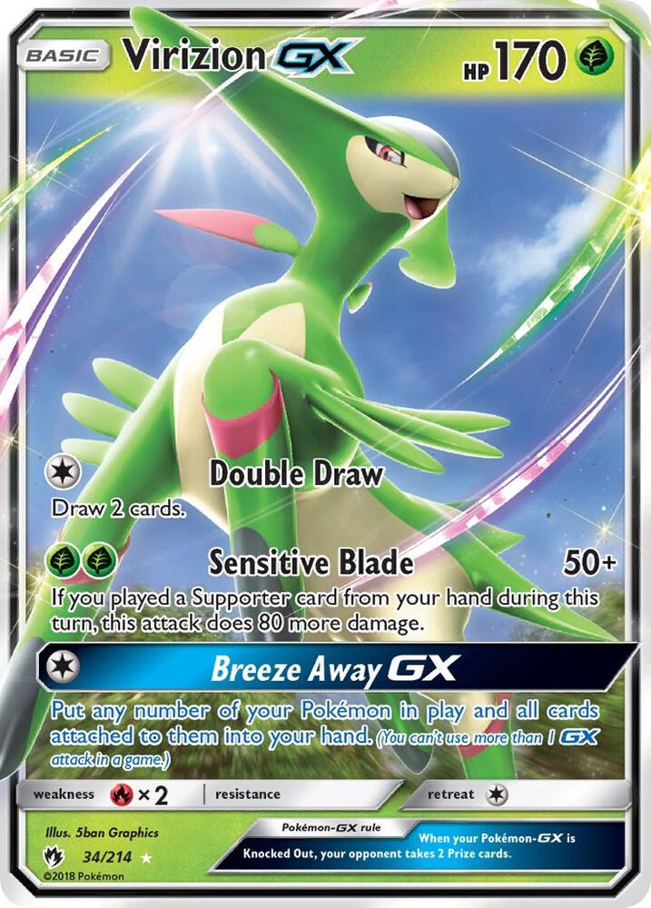 Virizion GX 34/214 - Monster Mart - Pokémon Cards Australia