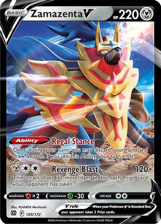 Zamazenta V 105/172 - Monster Mart - Pokémon Cards Australia