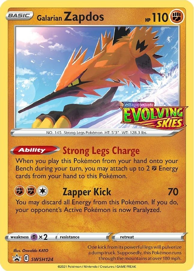 Zapdos SWSH124 - Monster Mart - Pokémon Cards Australia