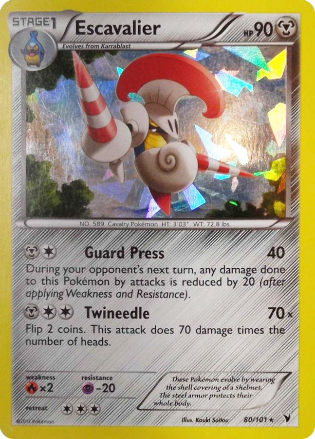 Buy Pokemon cards Australia - Escavalier Holo 80/101 - Premium Raw Card from Monster Mart - Pokémon Card Emporium - Shop now at Monster Mart - Pokémon Cards Australia. Cracked Ice Holo, Deck Exclusive, Holo