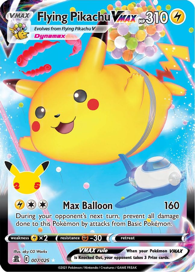 Buy Pokemon cards Australia - Flying Pikachu VMAX 007/025 - Premium Raw Card from Monster Mart - Pokémon Card Emporium - Shop now at Monster Mart - Pokémon Cards Australia. Celebrations, MMB10, VMAX