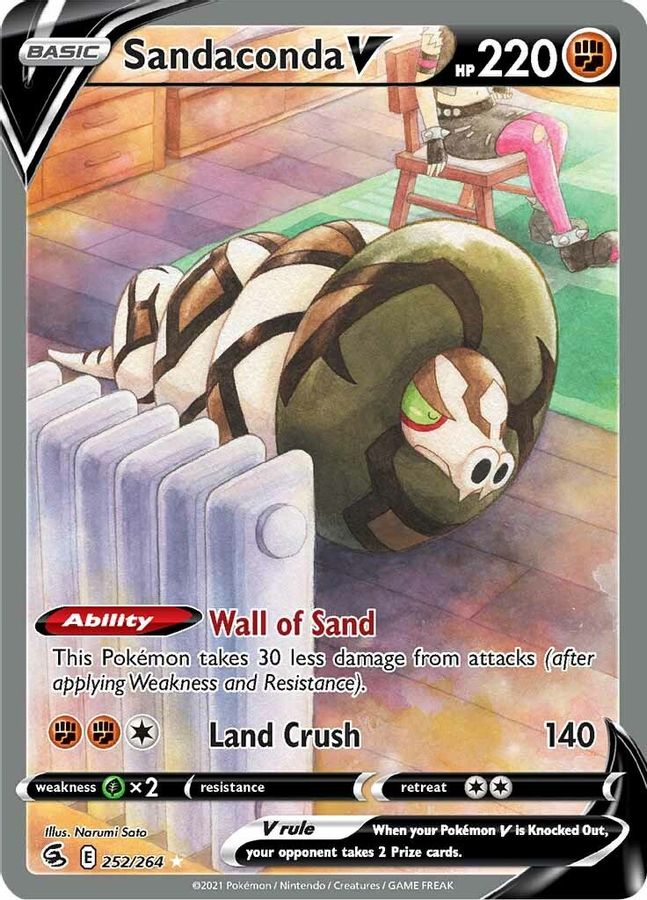 Buy Pokemon cards Australia - Sandaconda V 252/264 - Premium Raw Card from Monster Mart - Pokémon Card Emporium - Shop now at Monster Mart - Pokémon Cards Australia. Alt Art, Fusion Strike