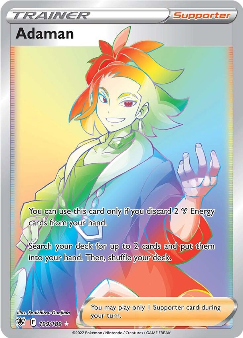 Buy Pokemon cards Australia - Adaman 199/189 - Premium Raw Card from Monster Mart - Pokémon Card Emporium - Shop now at Monster Mart - Pokémon Cards Australia. Astral Radiance, Rainbow, Trainer