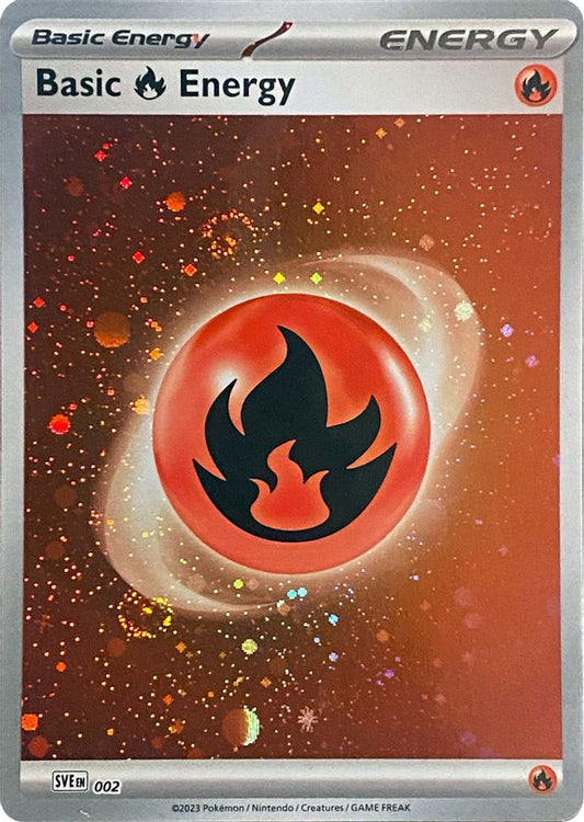 Basic Fire Energy Cosmos Holo 002 - Monster Mart - Pokémon Cards Australia