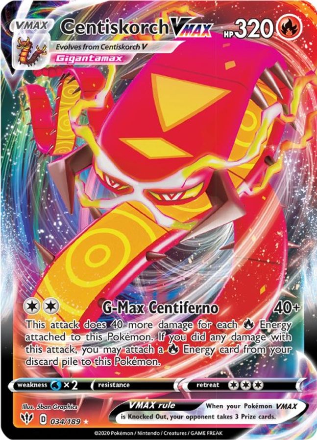 Centiskorch VMAX 034/189 - Monster Mart - Pokémon Cards Australia