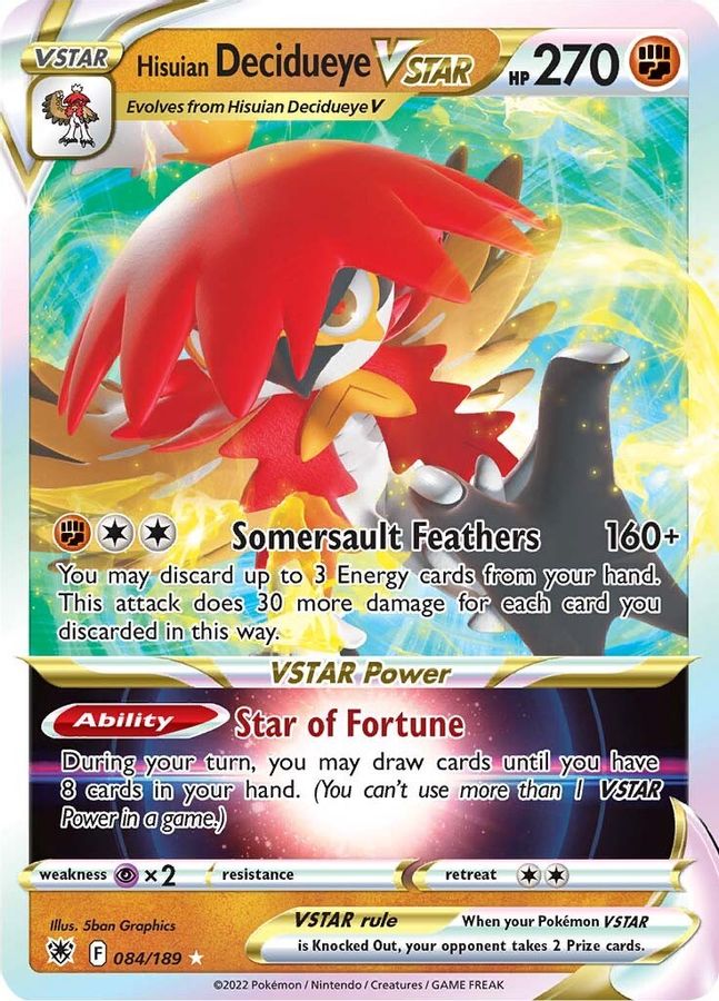 Decidueye VSTAR 084/189 - Monster Mart - Pokémon Cards Australia