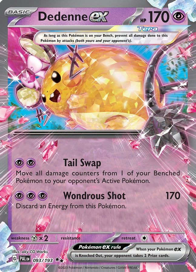 Dedenne EX 093/193 Raw Card - Rare Pokmon Collectible Dedenne EX 093/193 Raw Card - Rare Pokmon Collectible