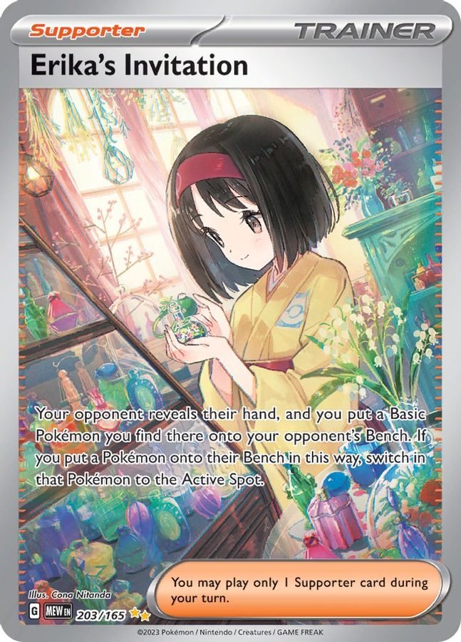 Erika's Invitation 203/165 - Monster Mart - Pokémon Cards Australia