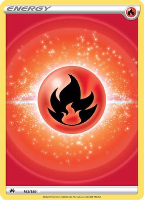 Fire Energy Texture 153/159 - Monster Mart - Pokémon Cards Australia