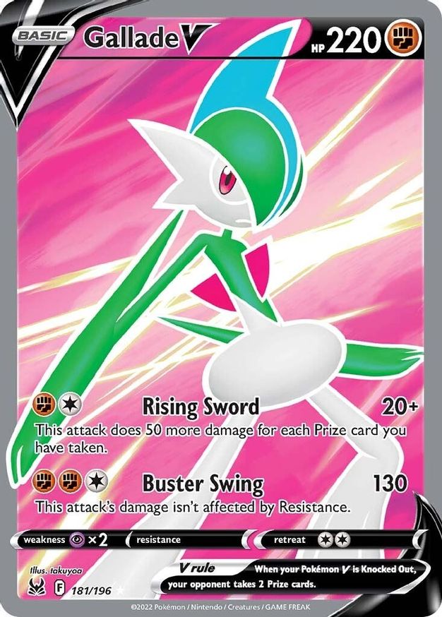 Gallade V Full Art 181/196 - Monster Mart - Pokémon Cards Australia