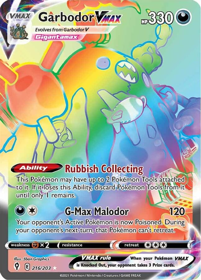 Garbodor VMAX 216/203 - Monster Mart - Pokémon Cards Australia