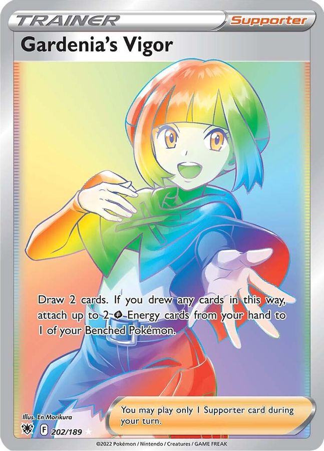 Gardenia's Vigor Trainer Rainbow 202/189 - Monster Mart - Pokémon Cards Australia