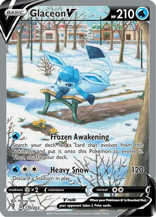 Glaceon V 175/203 - Monster Mart - Pokémon Cards Australia