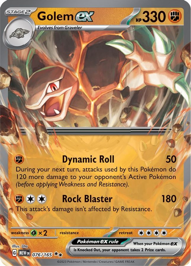 Golem EX 076/165 - Monster Mart - Pokémon Cards Australia