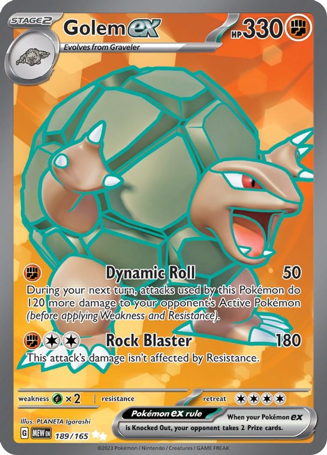 Golem EX 189/165 - Monster Mart - Pokémon Cards Australia