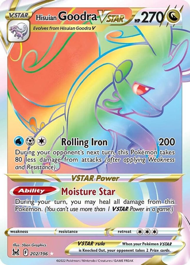 Goodra VSTAR Rainbow 202/196 - Monster Mart - Pokémon Cards Australia