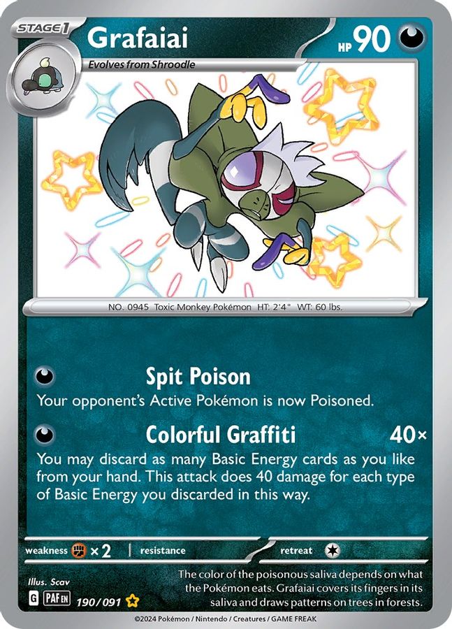 Grafaiai 190/091 - Monster Mart - Pokémon Cards Australia