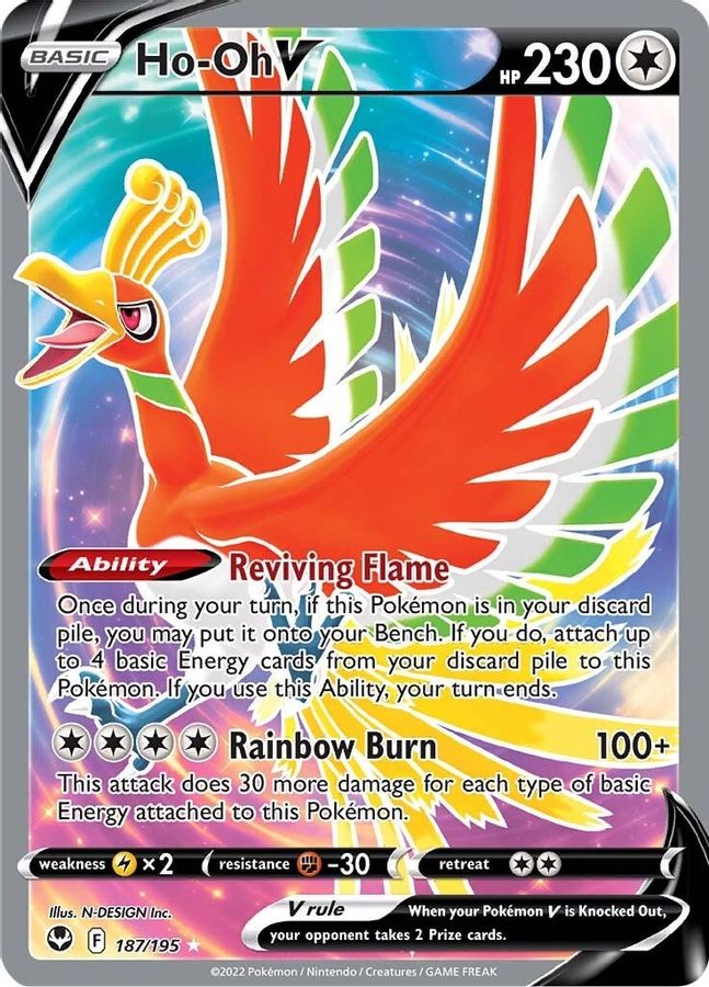 Ho - Oh V Full Art 187/195 - Monster Mart - Pokémon Cards Australia