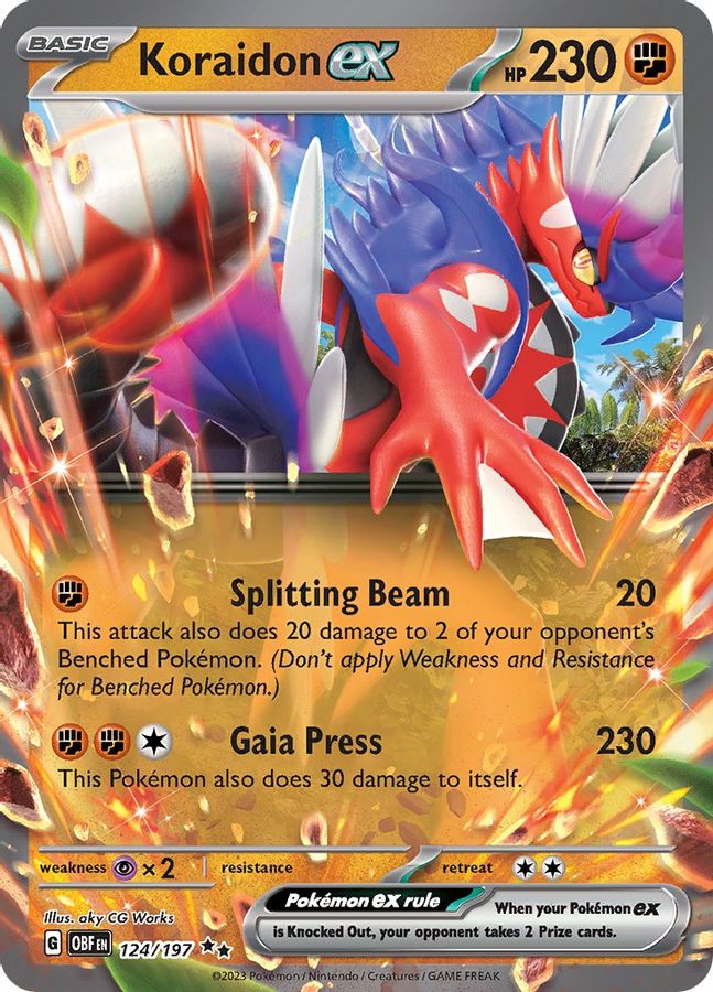 Koraidon EX 124/197 - Monster Mart - Pokémon Cards Australia