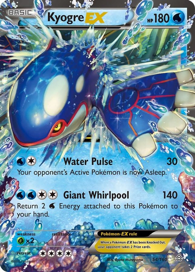 Kyogre EX 54/160 - Monster Mart - Pokémon Cards Australia