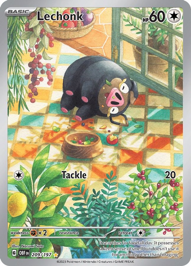Lechonk 209/197 - Monster Mart - Pokémon Cards Australia