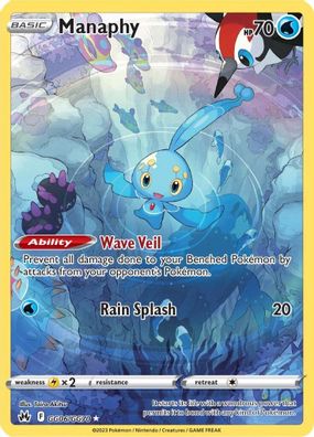 Manaphy GG06/GG70 - Monster Mart - Pokémon Cards Australia