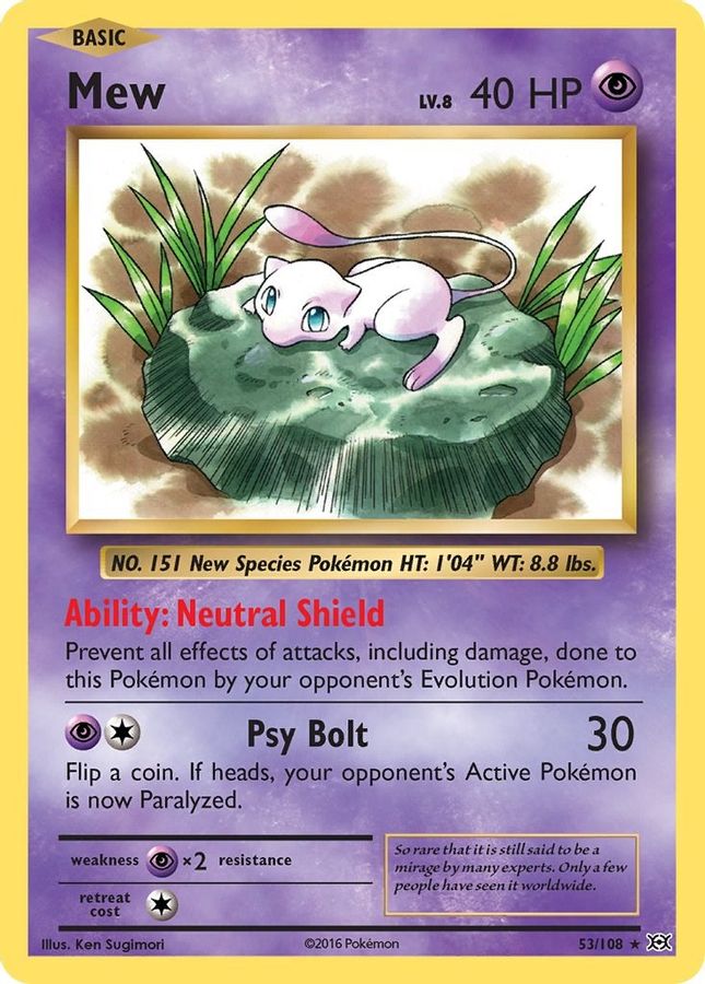 Mew Holo 53/108 - Monster Mart - Pokémon Cards Australia