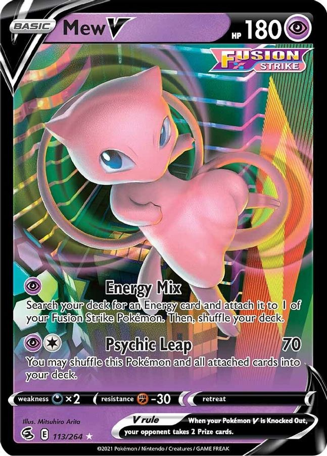 Mew V 113/264 - Monster Mart - Pokémon Cards Australia