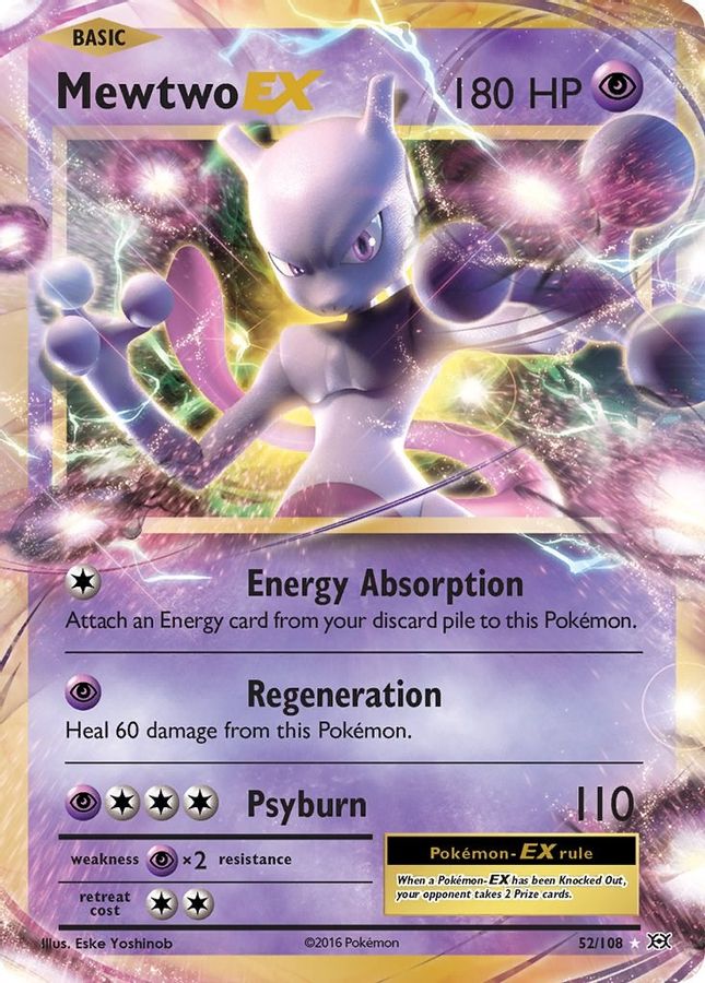 pokemon trading card game mewtwo ex Mewtwo EX Raw Card