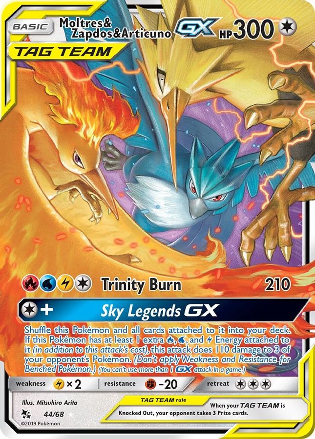 Moltres & Zapdos & Articuno GX 44/68 - Monster Mart - Pokémon Cards Australia