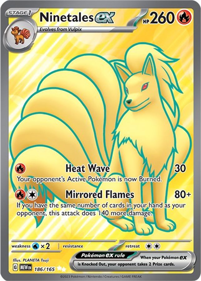 Ninetales EX 186/165 - Monster Mart - Pokémon Cards Australia